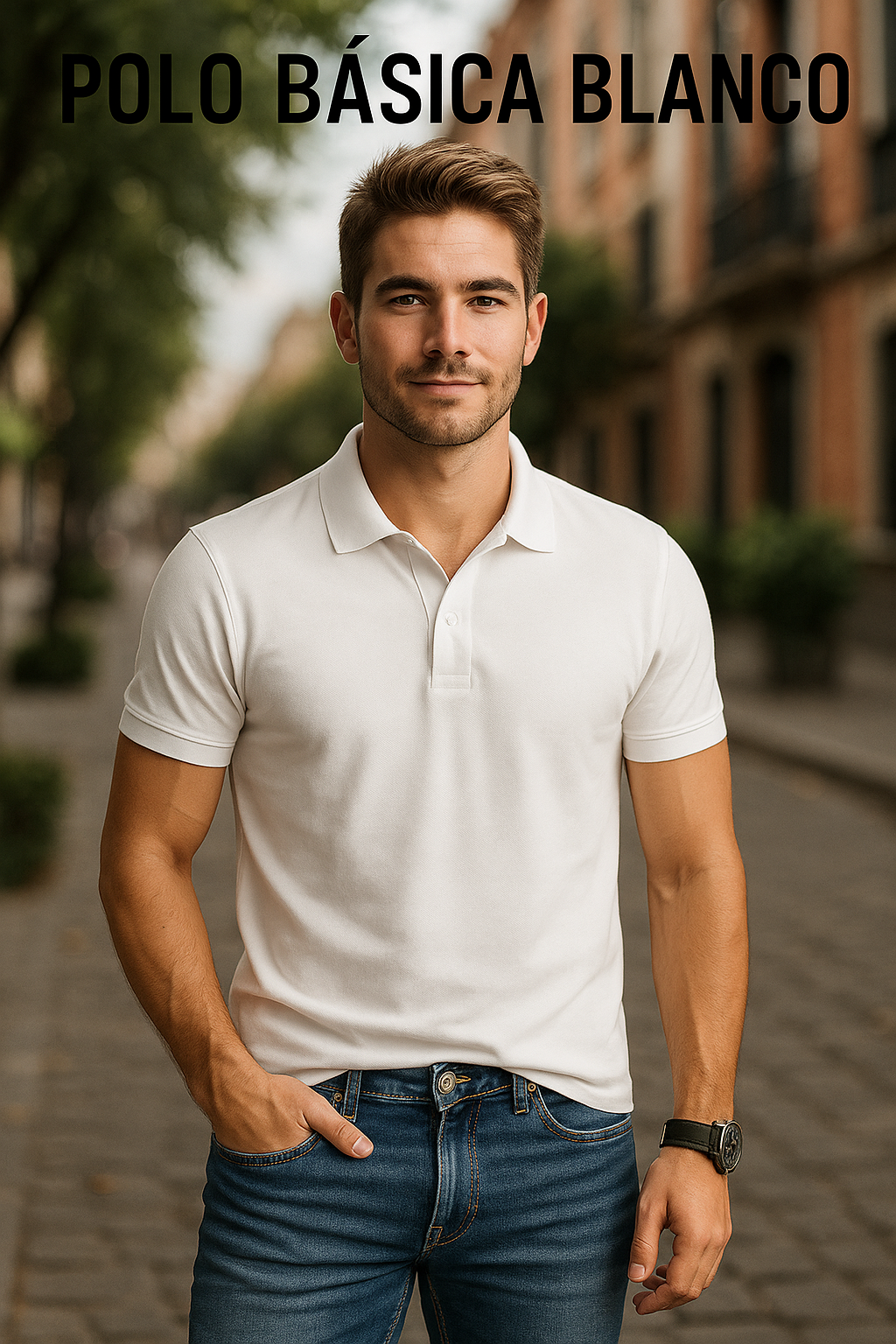 POLO BASICA BLANCO (8645421662431)