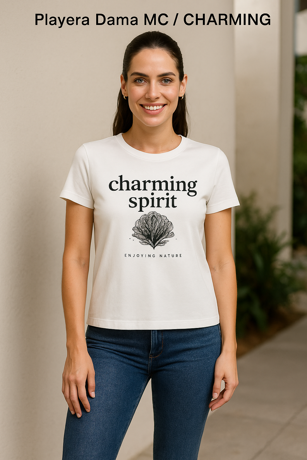 Playera Dama MC / CHARMING (8951080550623)