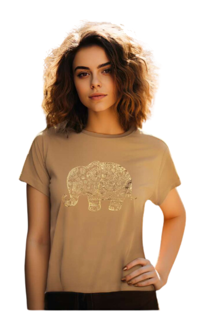 Playera Dama - ELEFANTE MANTRA (8264337981663)