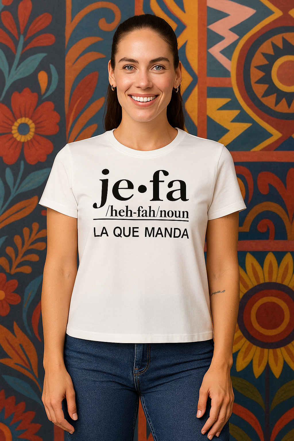 Playera Dama MC / JEFA BLANCO (9028799463647)