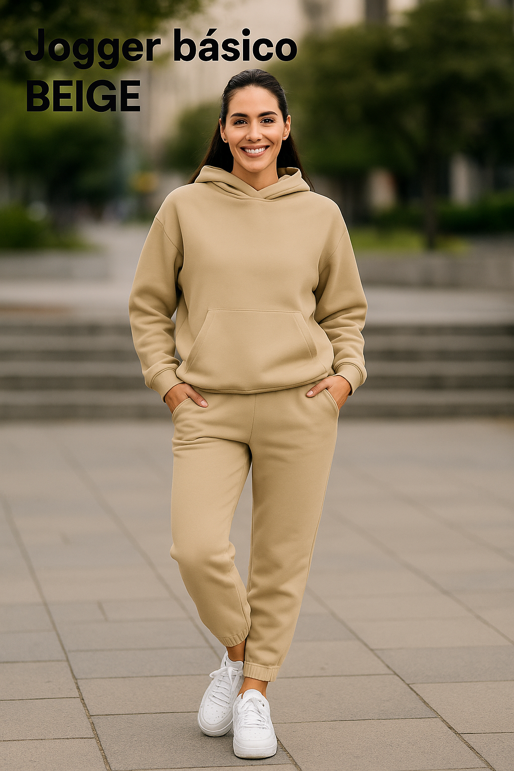 Jogger básico BEIGE (8821287354591)