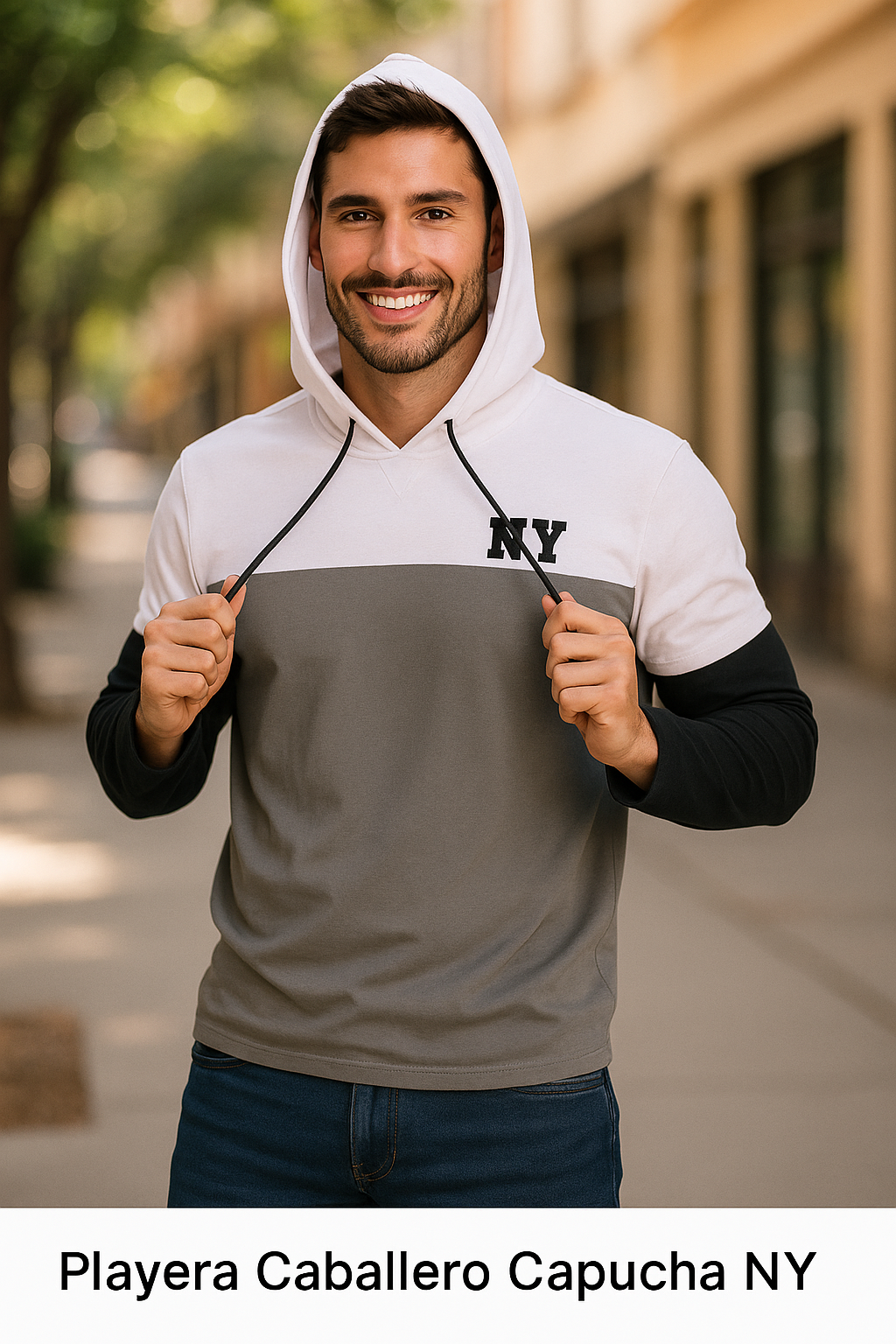 Playera Caballero CAPUCHA NY (8141373243615)