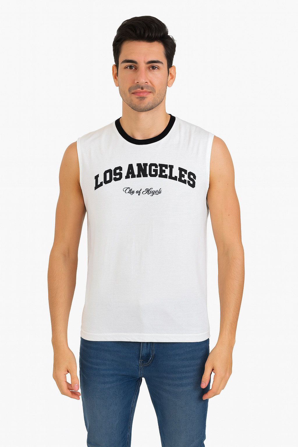 Tank Top Caballero / LOS ANGELES  BLANCO
