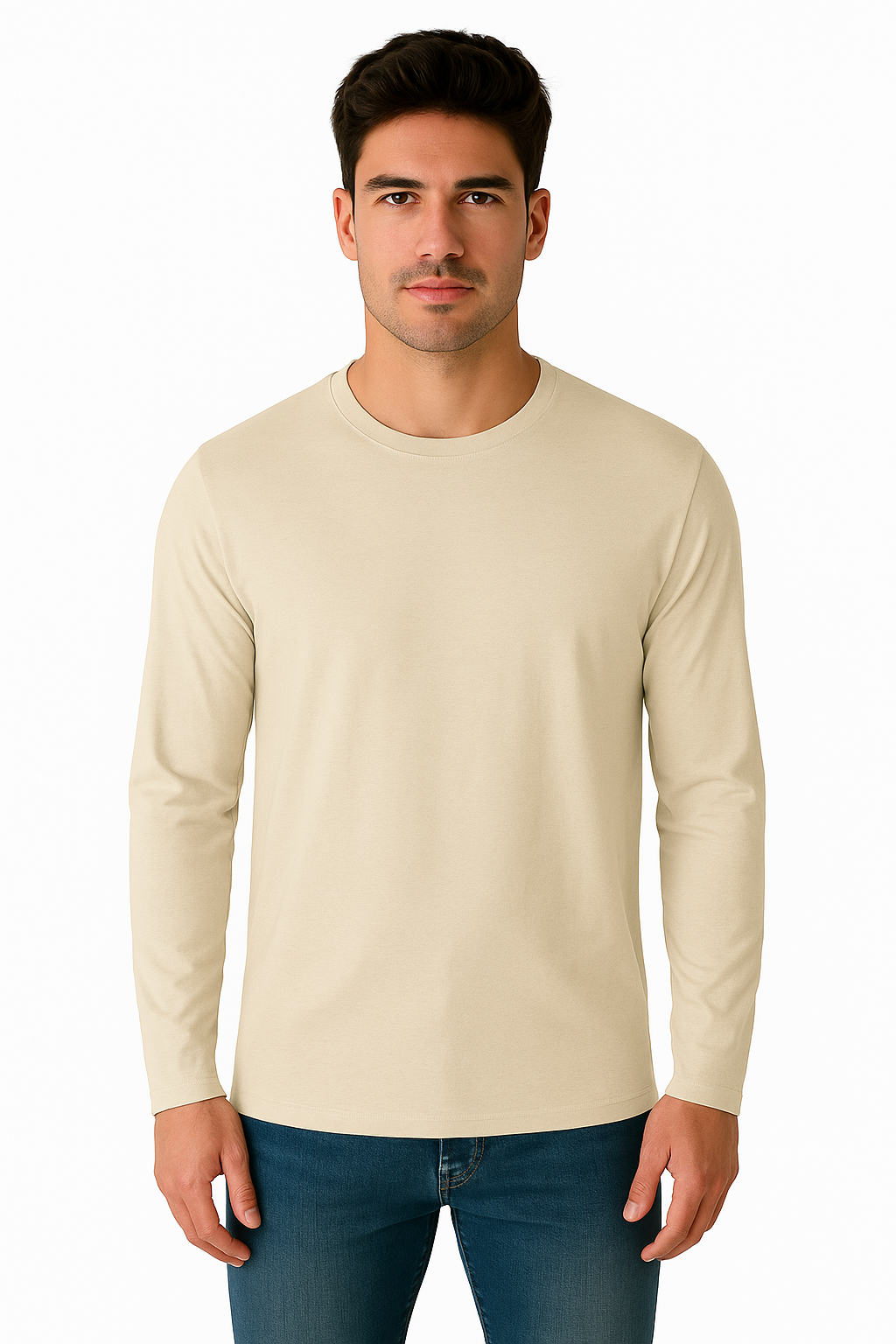 Playera Caballero ML/ CUELLO RED OAT/MILK (9086606639327)