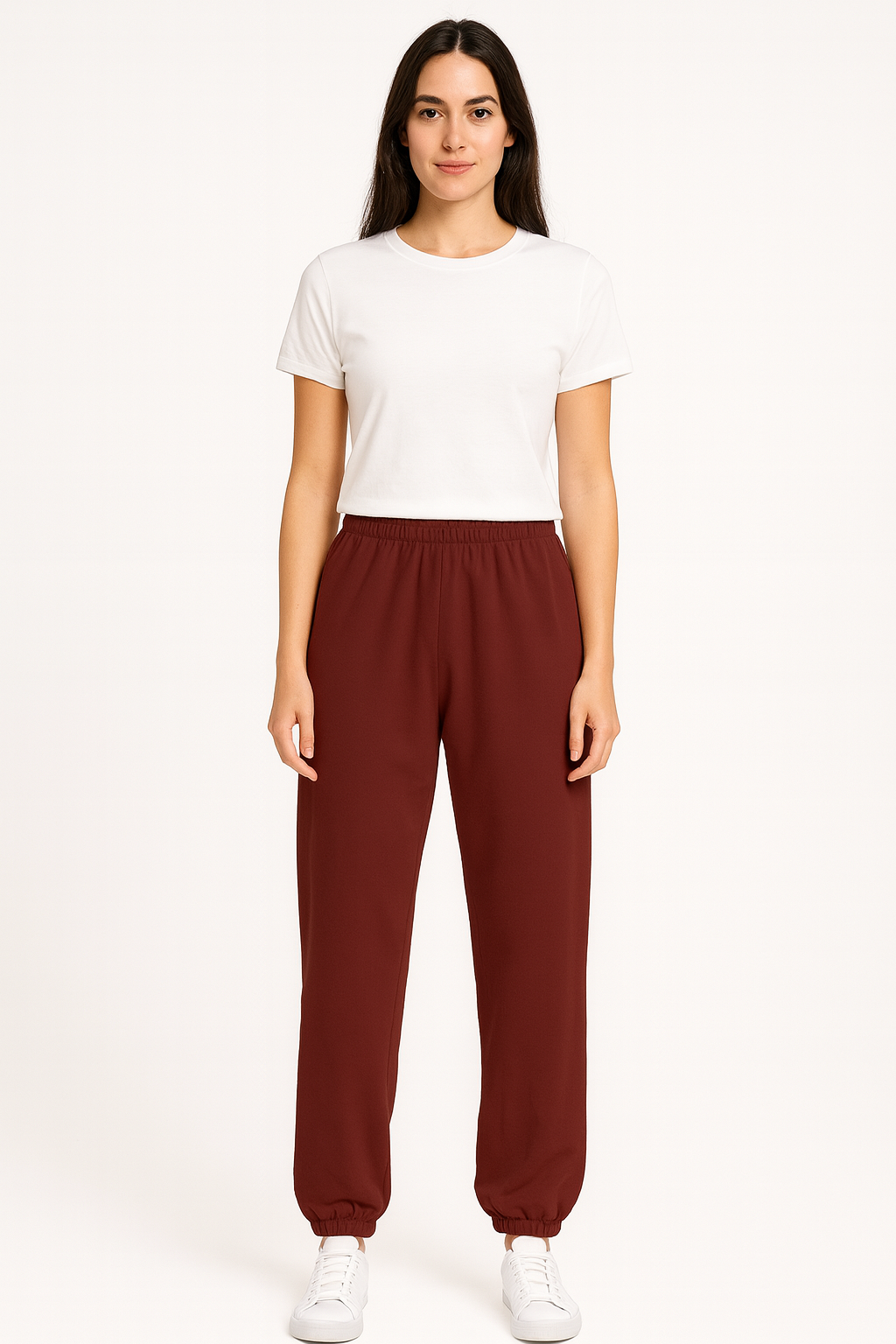 Jogger Dama / JOGGER BASICO  VINO (9126988546271)