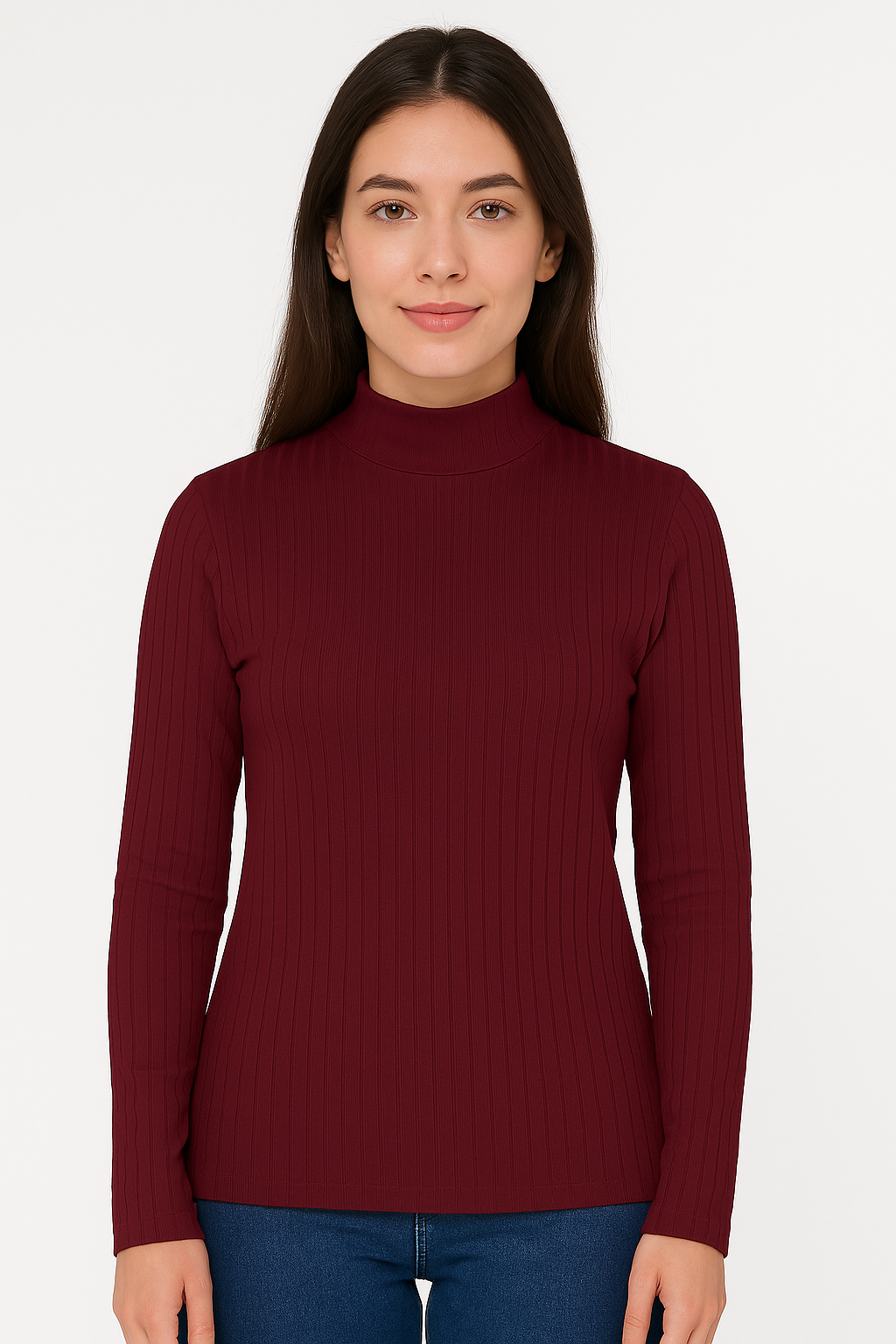 Playera Dama ML / Básico Cuello Ruso VIN (9126823002335)