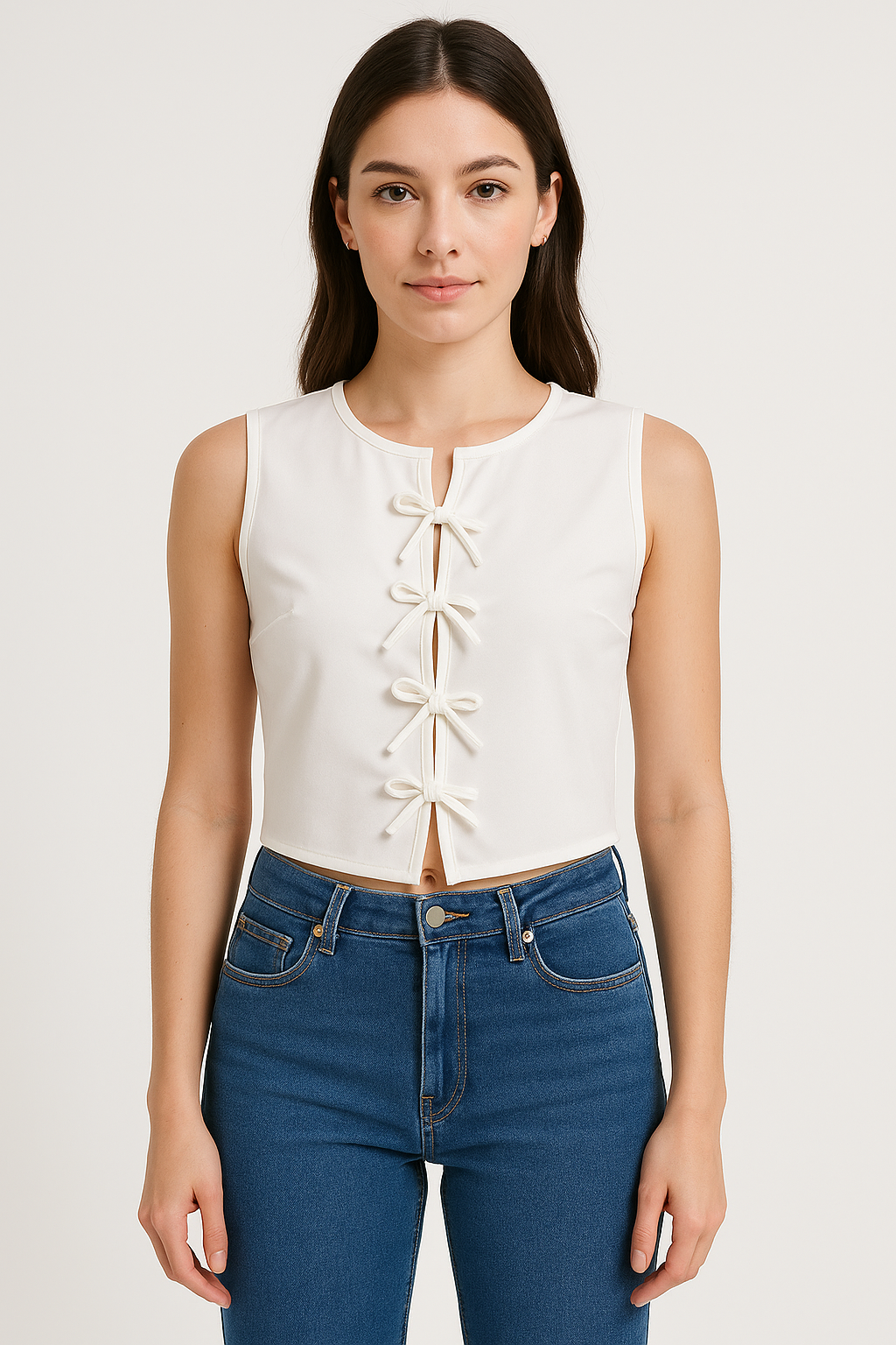 Blusa Dama S/M / MOÑOS  BLANCO (9089073021151)