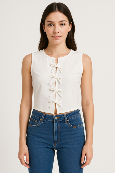 Blusa Dama S/M / MOÑOS  BLANCO (9089073021151)