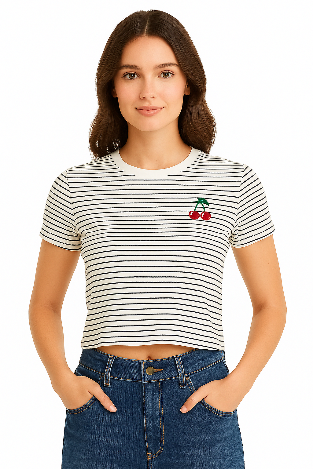 Playera Dama MC / RAYAS CHERRY  RAYAS (9042772361439)