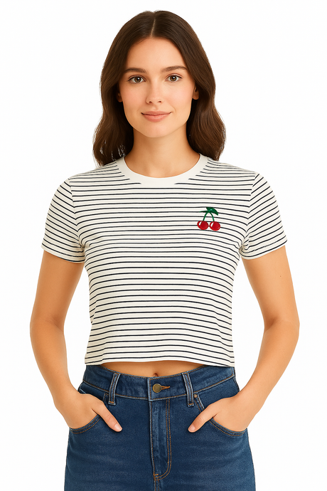 Playera Dama MC / RAYAS CHERRY  RAYAS (9042772361439)