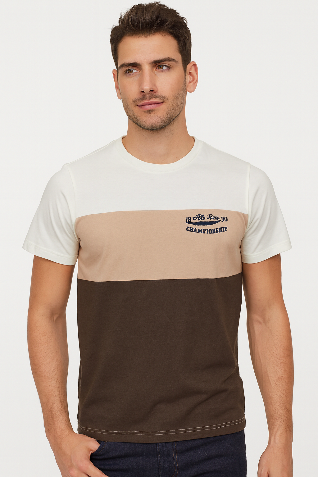 Playera Caballero MC / ALL STAR HUESO/ARENA/CAFE