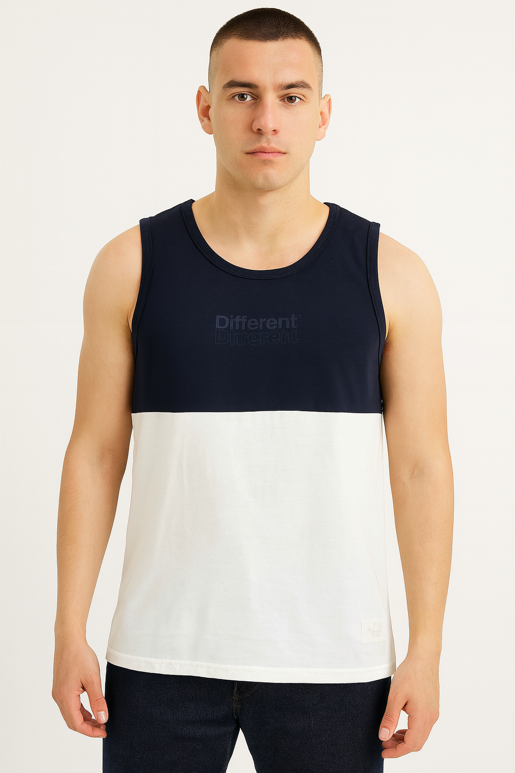 Tank Top Caballero / DIFFERENT MARINO/HUESO