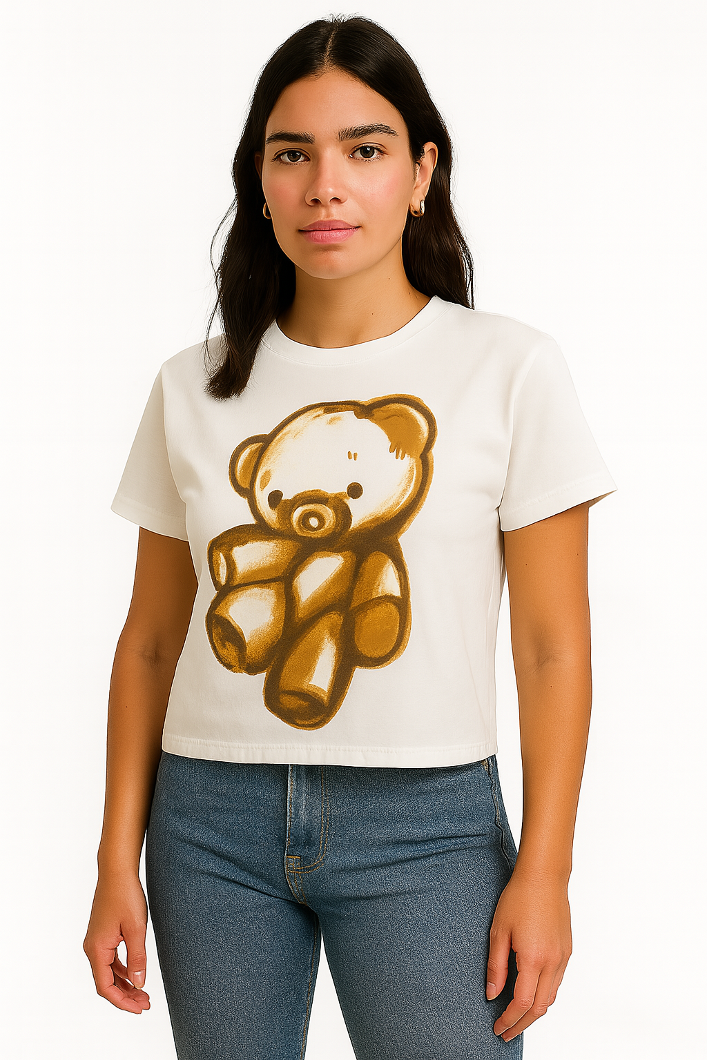 Playera Dama MC / OSITO GRAFITTI HUESO (9063848444127)