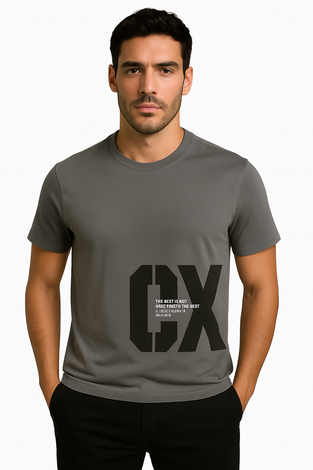 Playera Caballero MC / CX GRIS RATA (9028302635231)