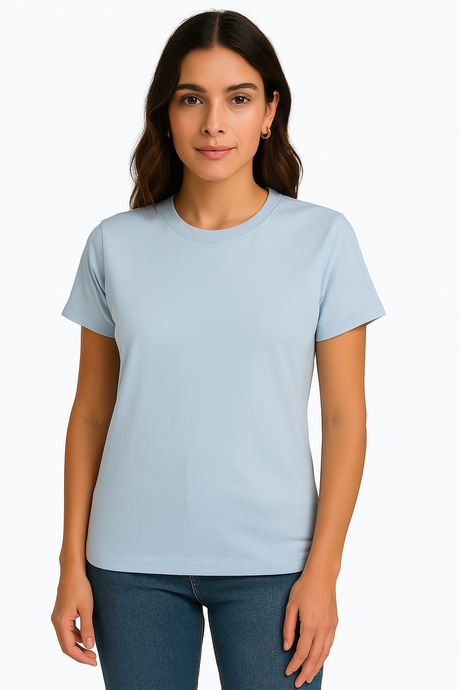 Playera Dama CHF MC  / BASICA CUELLO REDONDO BREAMBLUE (9003587174623)