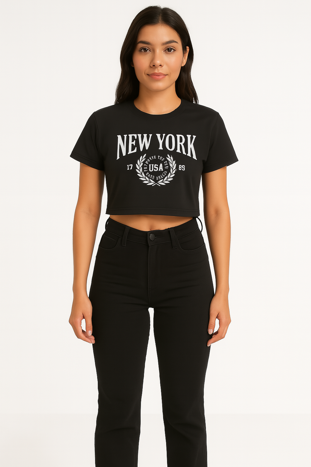 Playera Dama MC / NEW YORK  NEGRO (9064661024991)