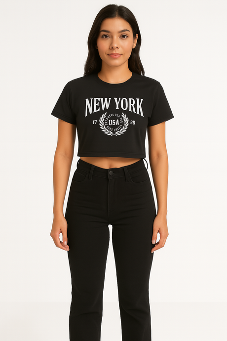 Playera Dama MC / NEW YORK  NEGRO (9064661024991)