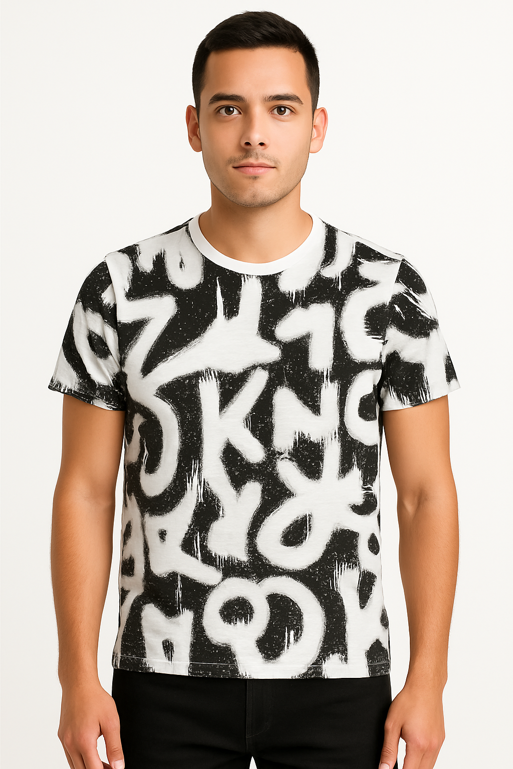 Playera Caballero MC / LETRAS BLANCO (8969448325343)