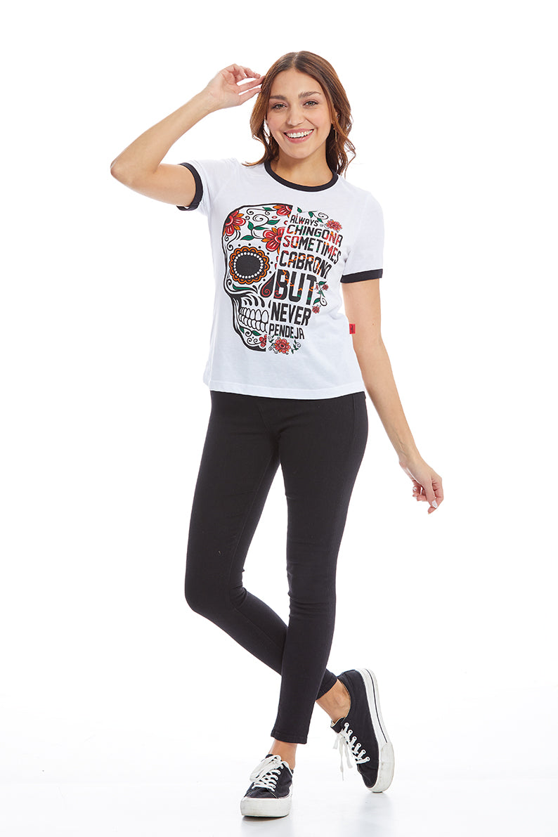 Playera CRANEO LETRAS (8116664008927)