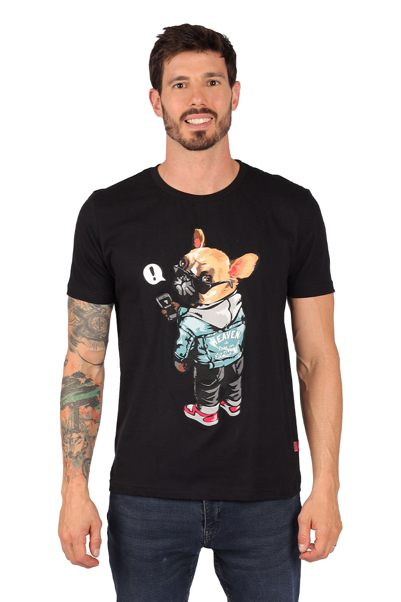 Playera Caballero PERRITO CELULAR (8278166470879)