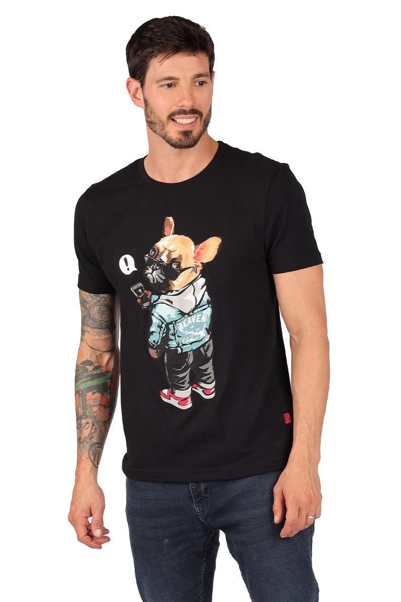 Playera Caballero PERRITO CELULAR (8278166470879)