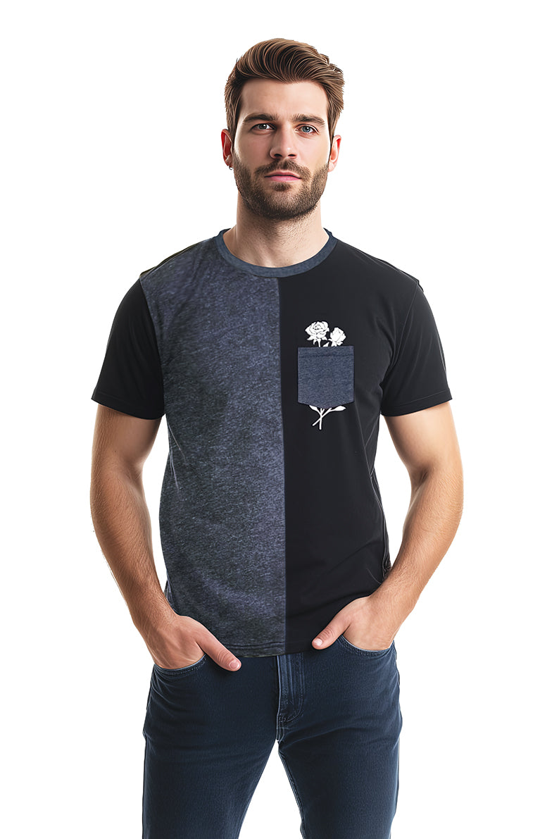 Playera Caballero BICOLOR ROSAS (8301162135775)