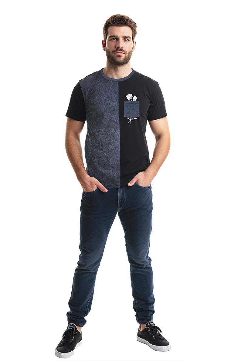 Playera Caballero BICOLOR ROSAS (8301162135775)