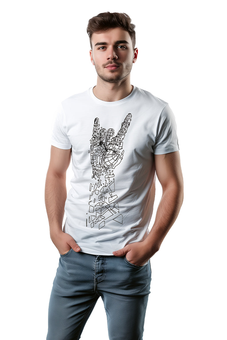 Playera caballero MANO Blanca (8734661214431)