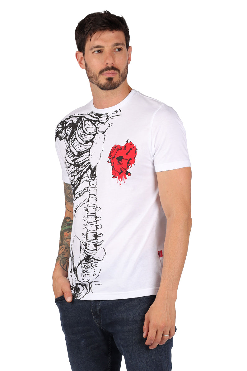 Playera Caballero MC / Corazón Esqueleto (8796674523359)