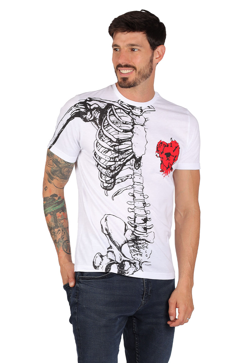 Playera Caballero MC / Corazón Esqueleto (8796674523359)