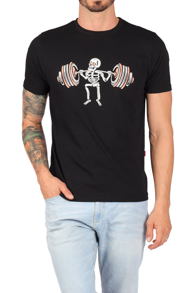 Playera Caballero MC / Calaca Pesas (8811323949279)