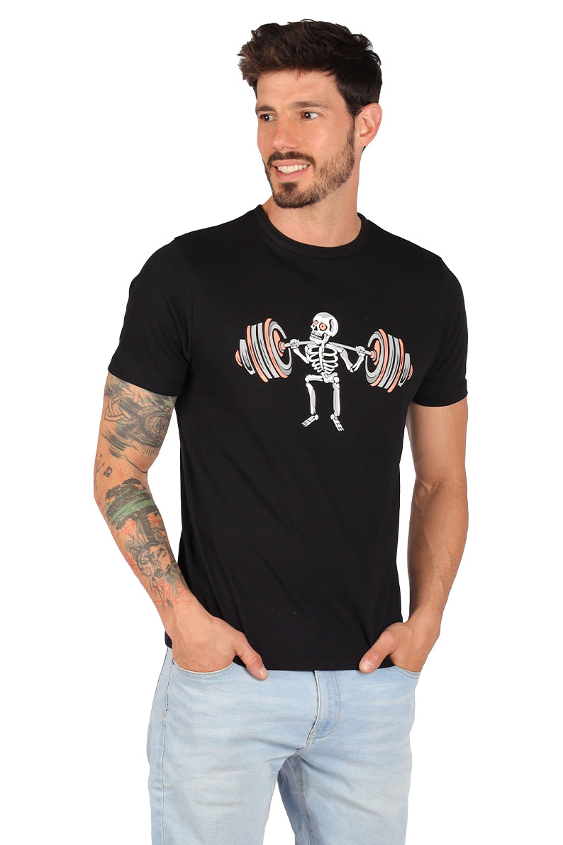 Playera Caballero MC / Calaca Pesas (8811323949279)