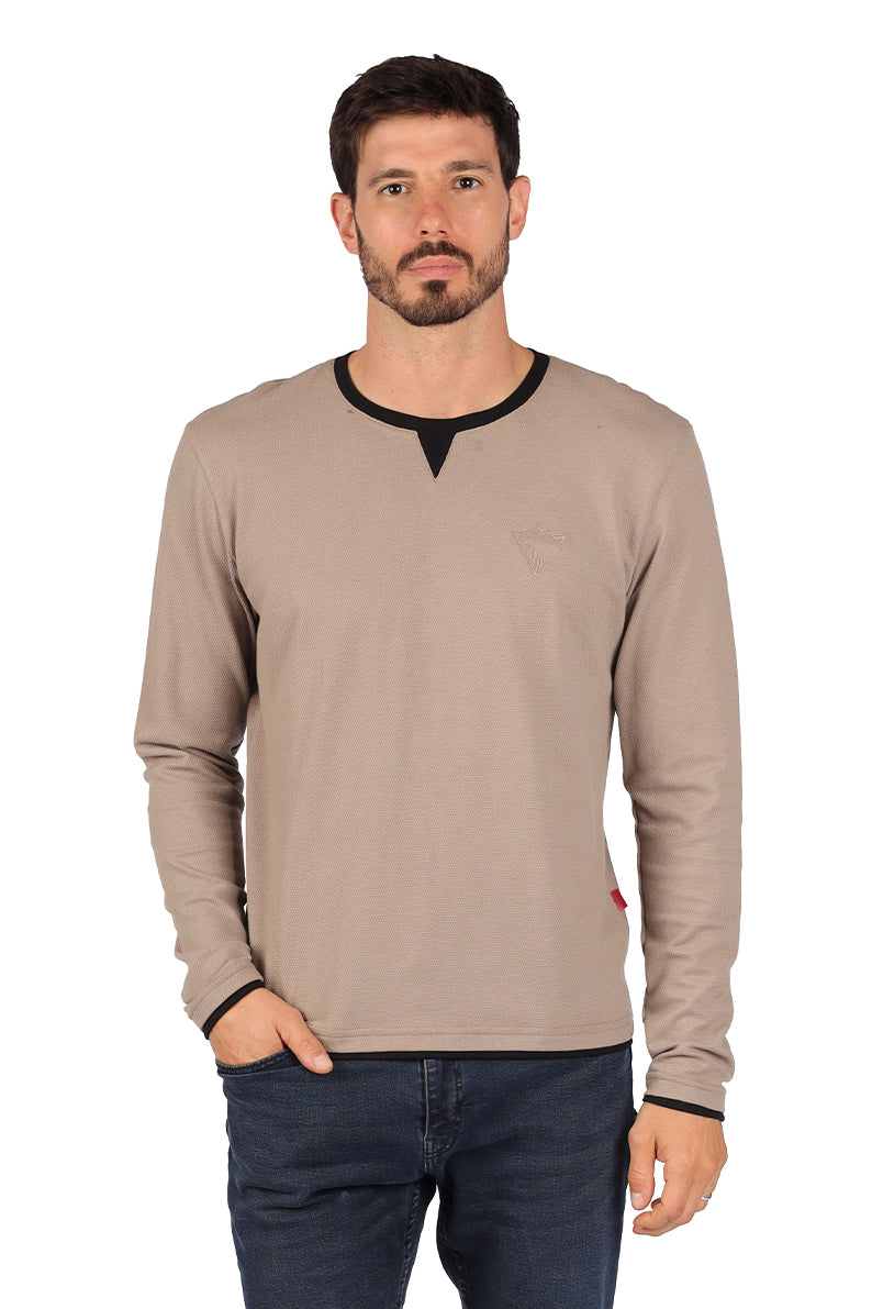 Playera Caballero ML / Doble cuello (8815282192607)