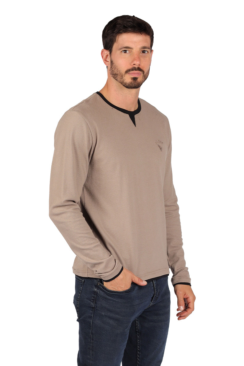 Playera Caballero ML / Doble cuello (8815282192607)