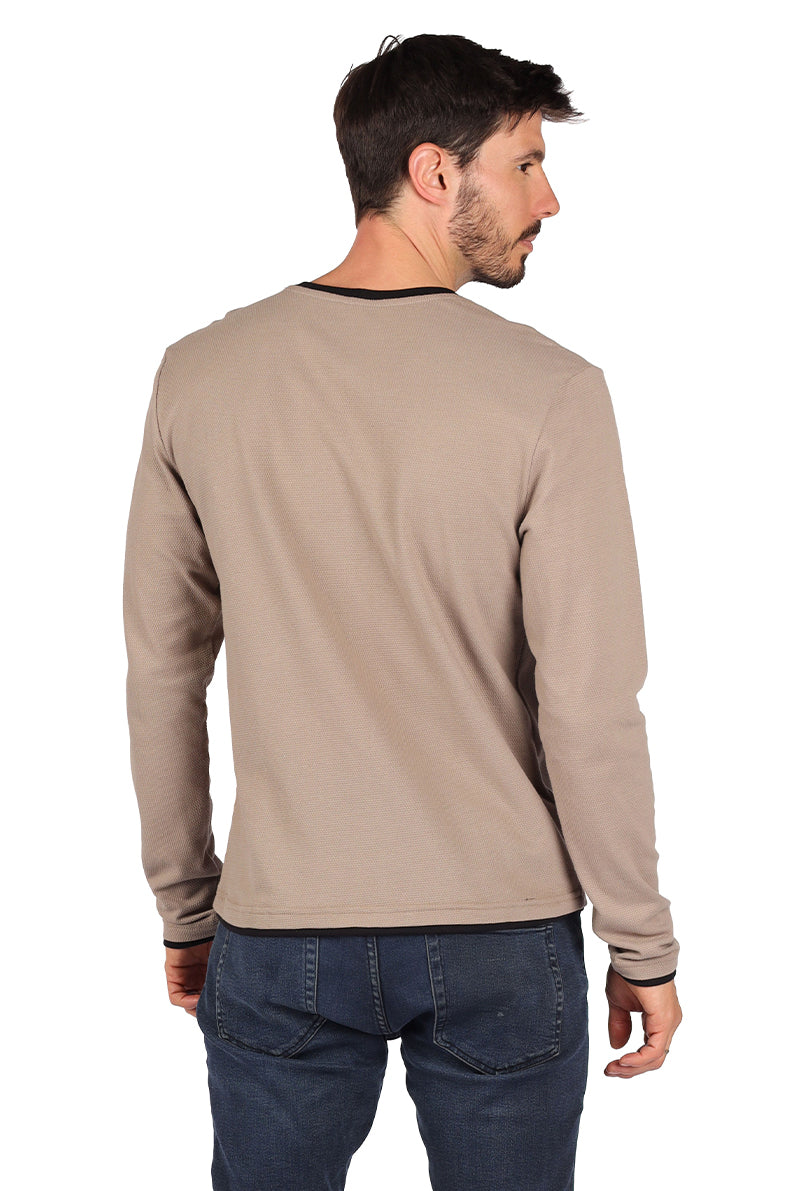 Playera Caballero ML / Doble cuello (8815282192607)