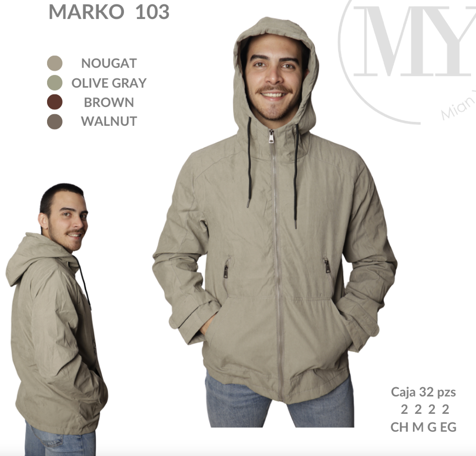 Chamarra Caballero ML / CON GORRA (8827430240479)