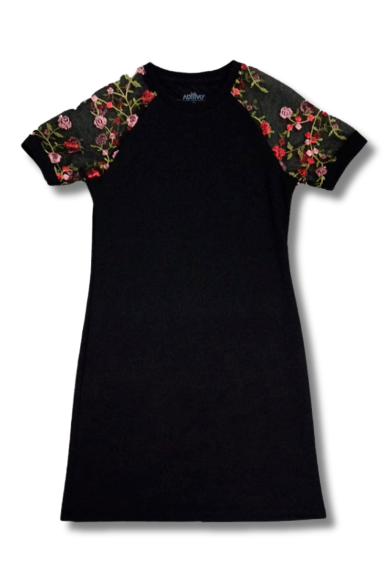 Vestido Mangas bordadas (8365444006111)