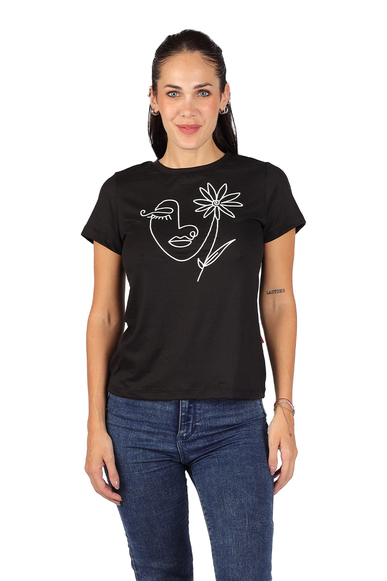 Playera dama Rostro (8759705632991)