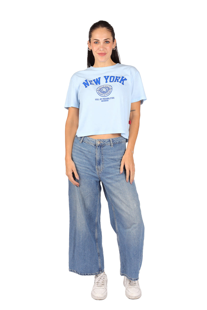 Playera Dama MC/ NY azul (8792918655199)