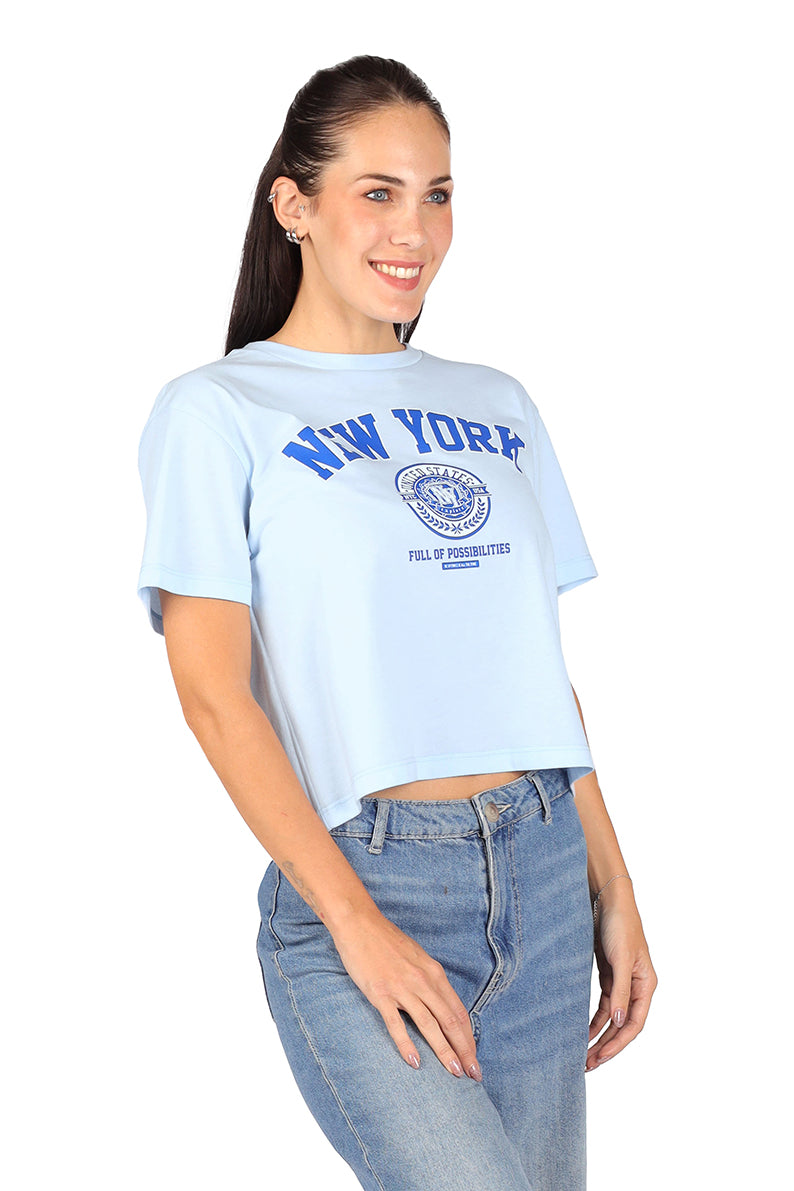Playera Dama MC/ NY azul (8792918655199)