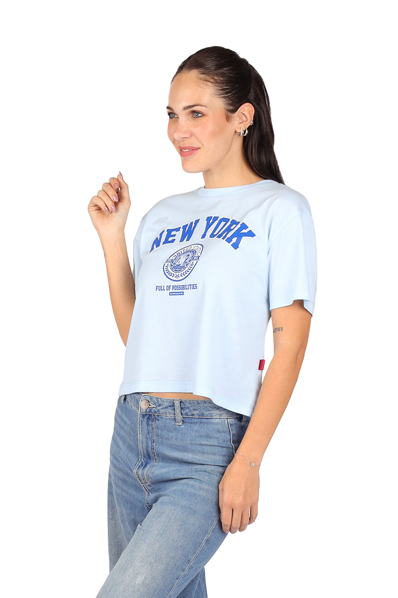 Playera Dama MC/ NY azul (8792918655199)