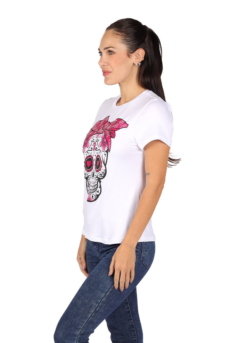 Playera Dama MC / Craneo Rosa (8811423432927)