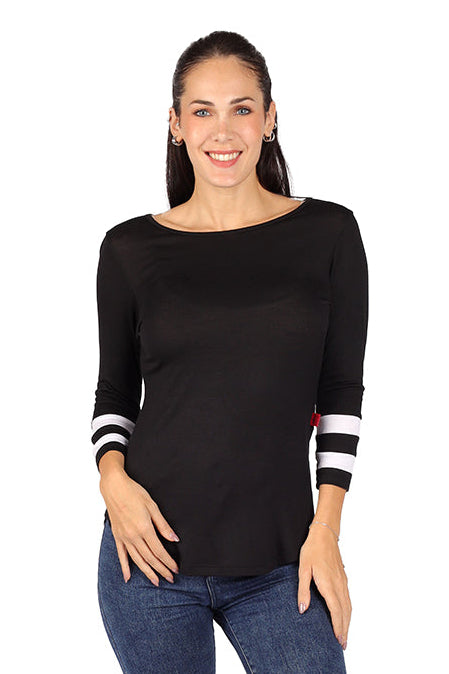 Playera Rayas NEGRO (8407315087583)