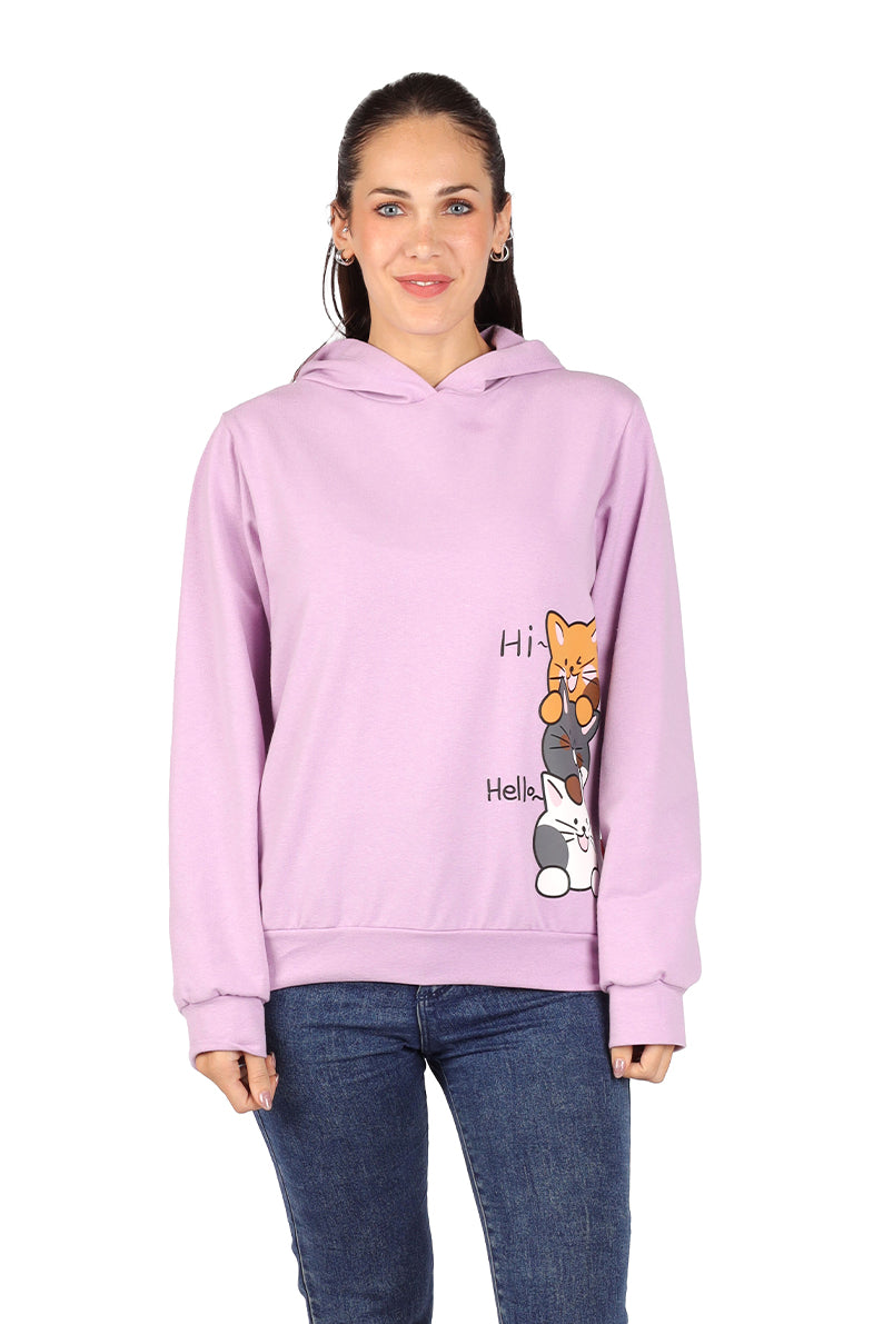 Sudadera Dama ML / Gatos Hi (8794687963359)