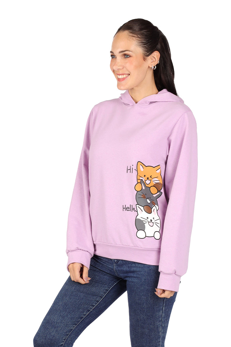 Sudadera Dama ML / Gatos Hi (8794687963359)