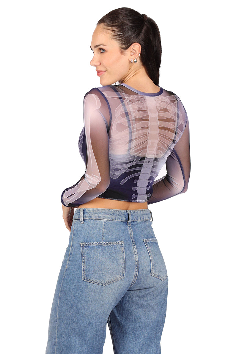 Playera Dama ML / Esqueleto (8811384864991)