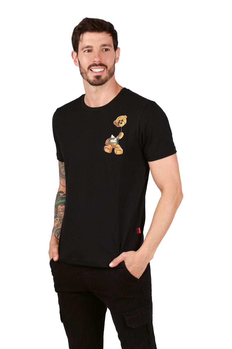 Playera Caballero MC / OSO GLOBO NEGRO (8969311486175)