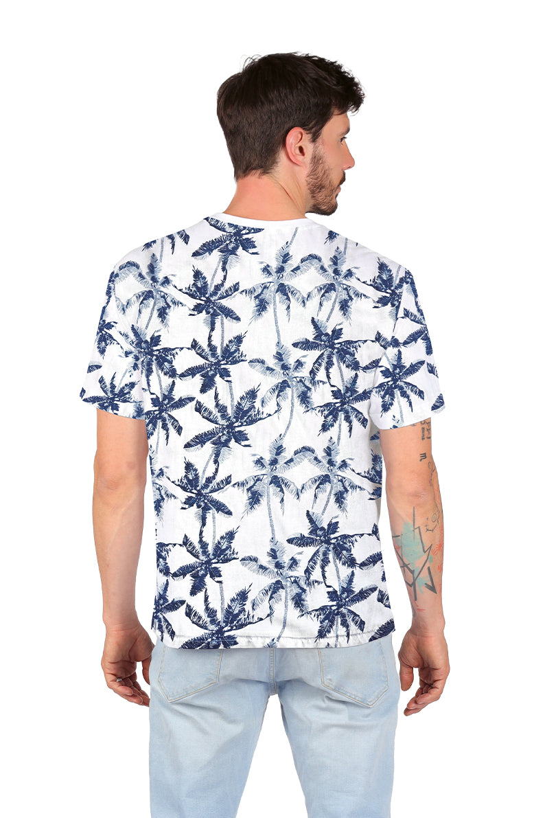 Playera Caballero MC / PALMERAS BLANCO (8969451503839)