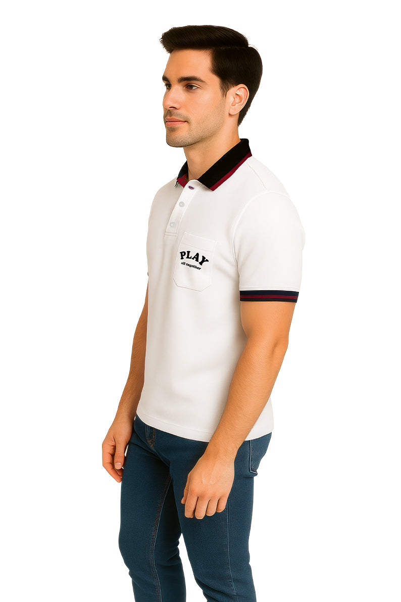 Playera Polo MC / MARINO ROJO BLANCO/ROJO (9059792060639) (9064638087391)