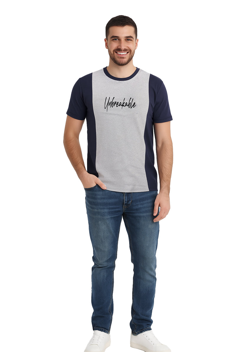 Playera Caballero MC / UNBREAKABLE GRISCLARO/MARINO (9104951640287)